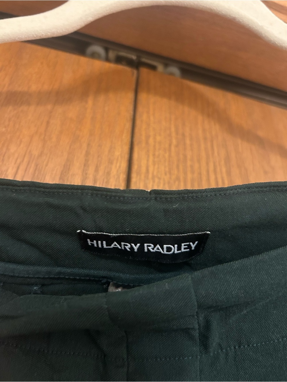 Hilary Radley Dark Green Straight-Leg Trousers - Picture 4 of 7